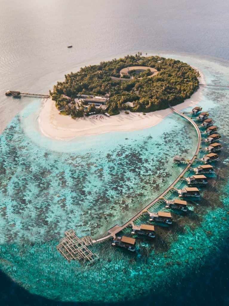 Drone shot Park Hyatt Maldives