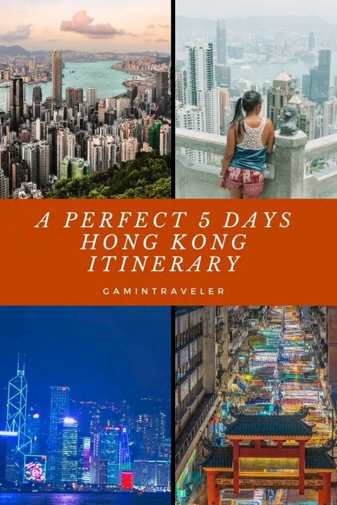 5 DAYS HONG KONG ITINERARY