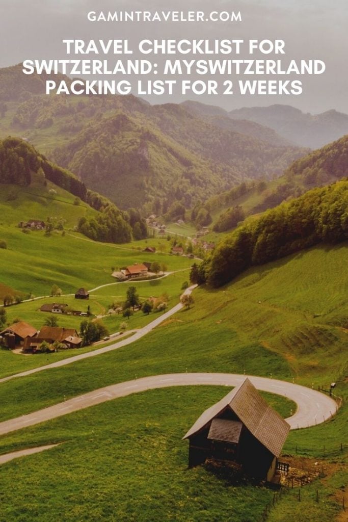 switzerland packing list, travel checklist for switzerland