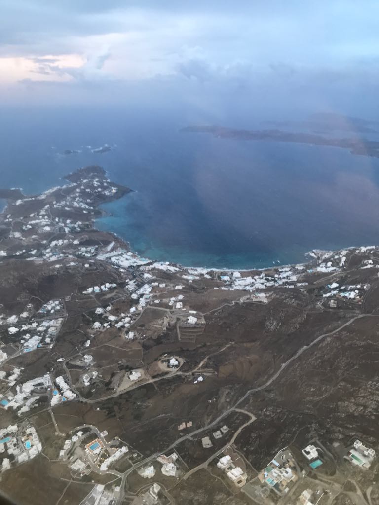 Things to do in Mykonos, Places to visit in Mykonos, Food to try in Mykonos, Mykonos from the airplane