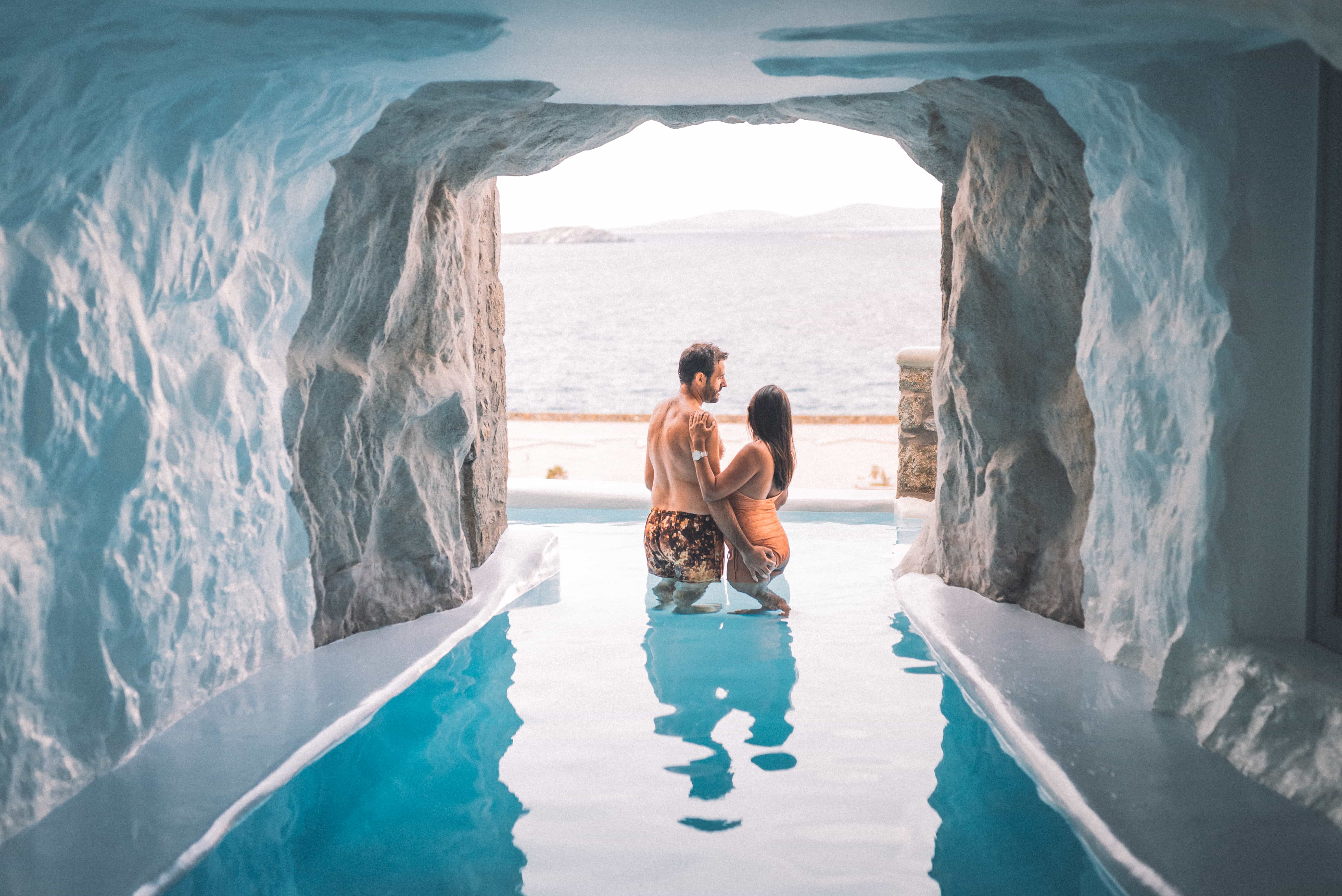 Things to do in Mykonos, Places to visit in Mykonos, Food to try in Mykonos, cavo tagoo mykonos, cave pool,