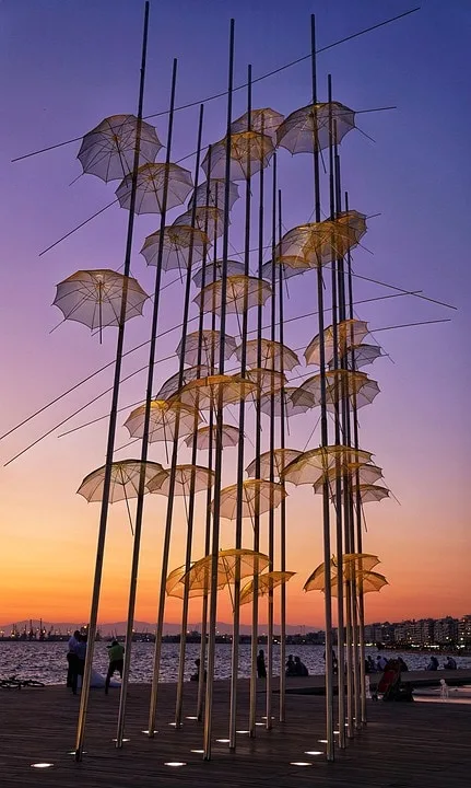 things to do in Thessaloniki, Anno Poli, 
instagrammable places in Thessaloniki, Instagrammable Spots Thessaloniki, Umbrellas in Thessaloniki