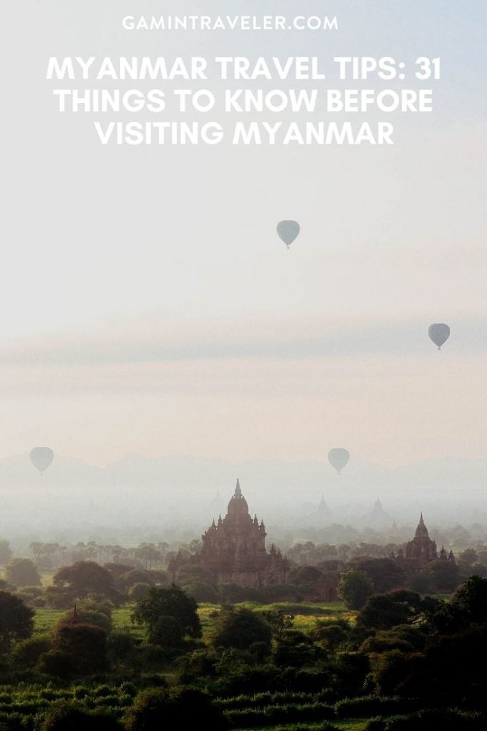 Myanmar travel tips, facts about Myanmar, things to know before visiting Myanmar