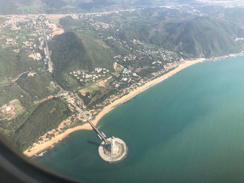 things to do in Sanya, Sanya travel guide, Nanshan temple, shots from the airplane