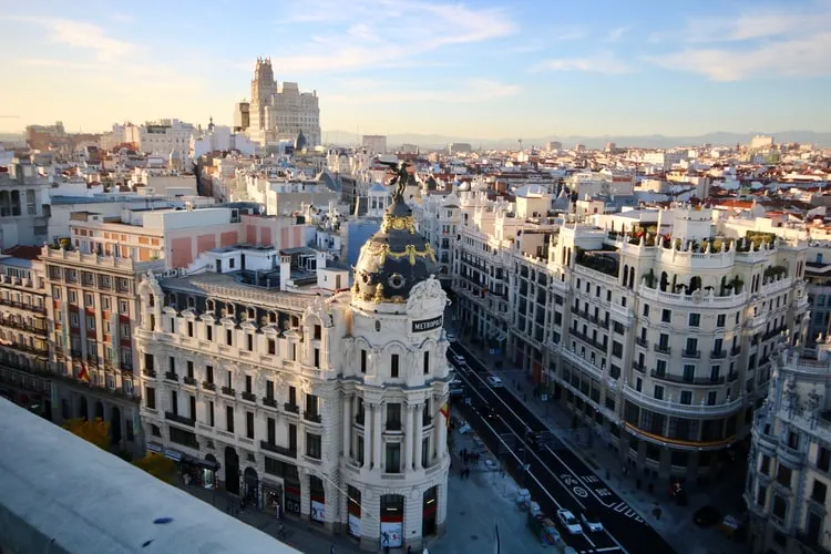 Bellas Artes, Rooftops in Madrid, Madrid Instagram Spots, most instagrammable places in madrid