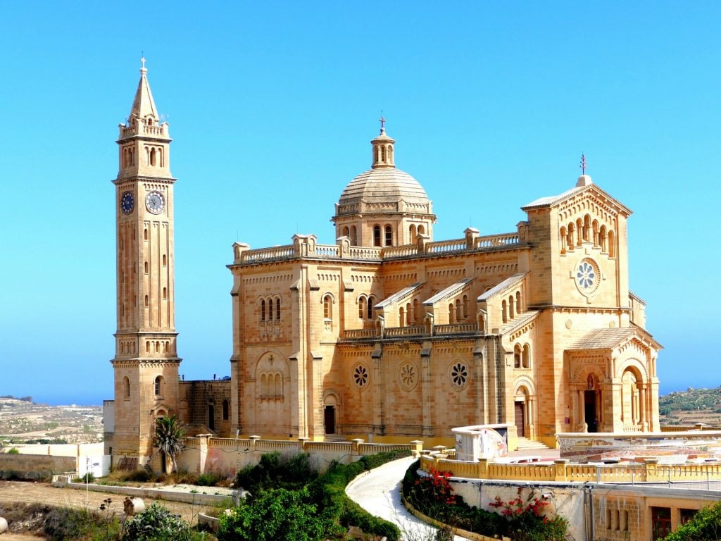 most instagrammable places in Gozo, instagrammable spots Gozo, Ta’ Pinu Cathedral