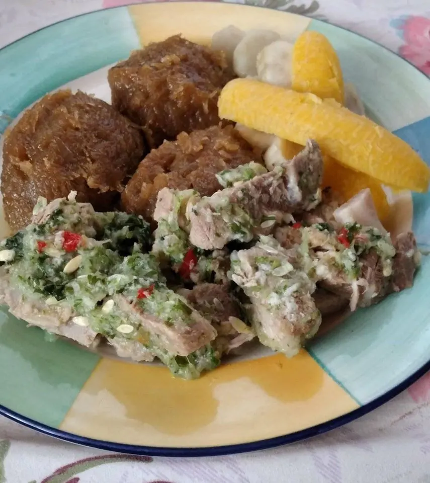 Pudding and Souse, breakfast in Barbados, Bajan breakfast, Barbadian breakfast