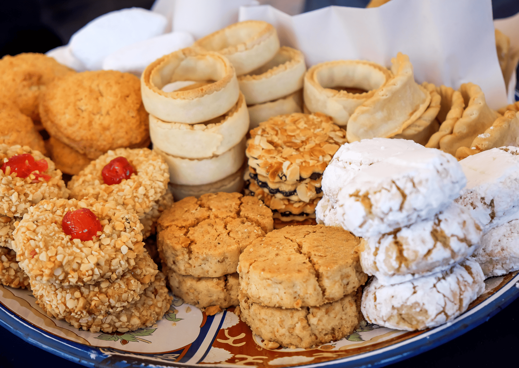 Sweet pastries and cakes - Breakfast in Morocco