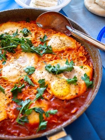 Shakshouka - Chachouka - Shakshuka - Tunisian Breakfast - Breakfast in Tunisia