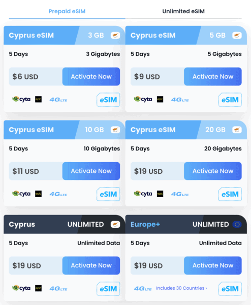 Larnaca Airport SIM Card: Getting a SIM Card In Larnaca 7 If you're looking for eSIM alternatives for Larnaca Airport SIM Card, you can use Maya eSIM with their flexible plans and unlimited eSIM data plans.