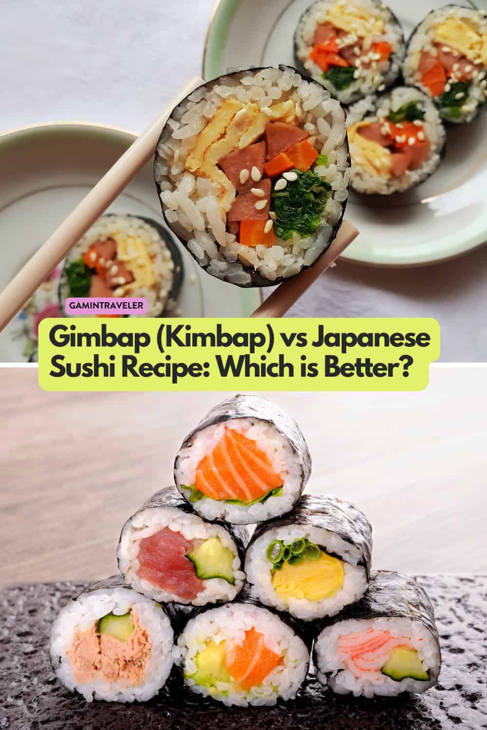 gimbap vs sushi