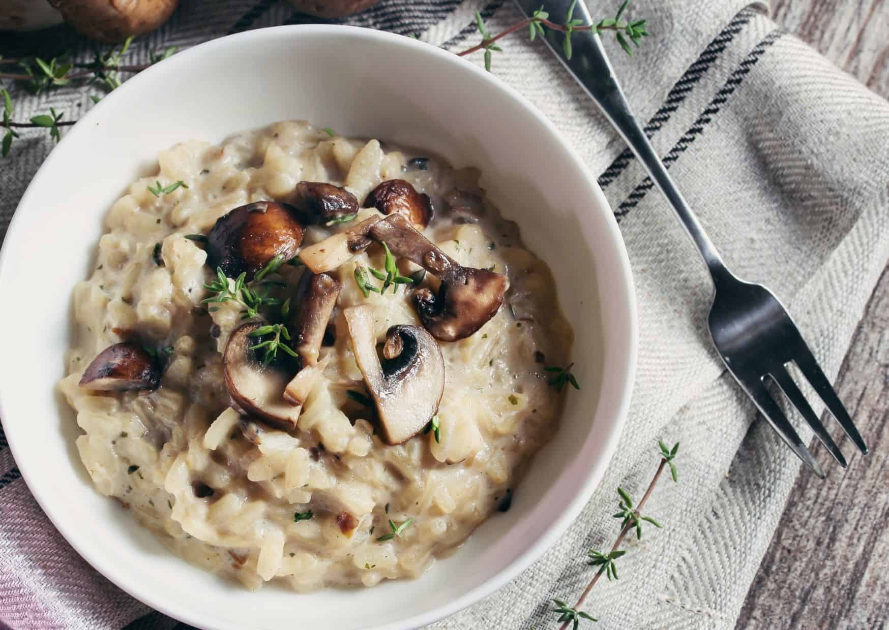 Mushroom Risotto, Authentic Vegetarian Italian Recipes