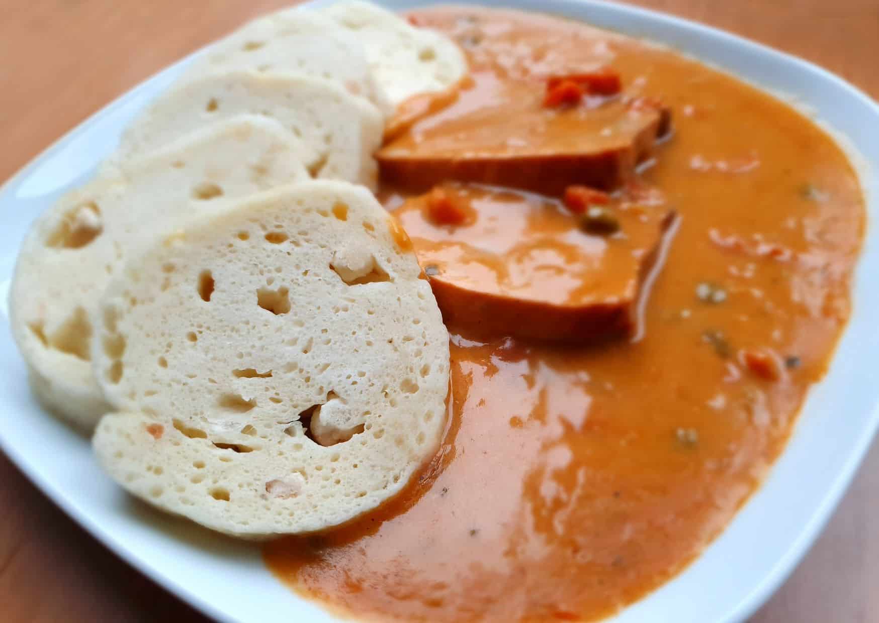 Sv&iacute;čkov&aacute; (Czech Cream Sauce with Dumplings), 