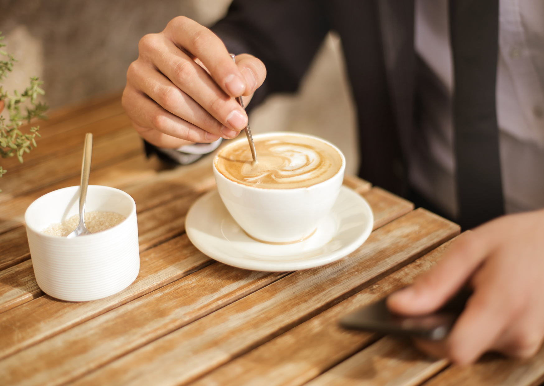 drinking cappucino 2