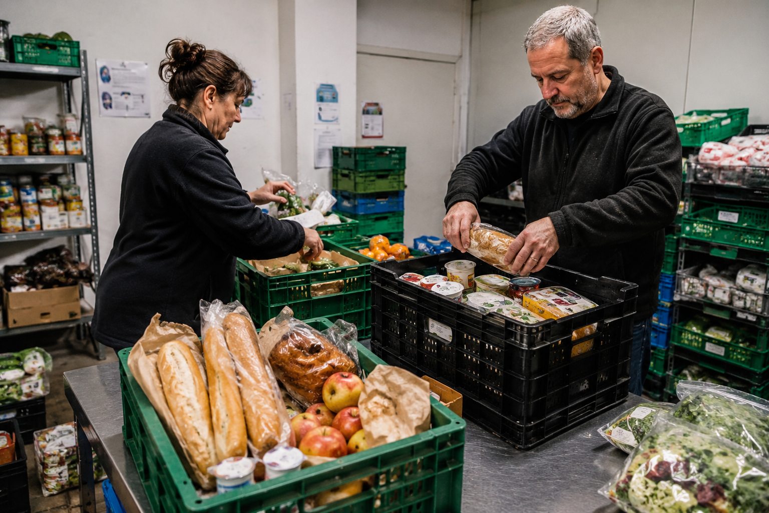 France Made It Illegal for Supermarkets to Throw Away Food: Where the Unsold Groceries Go 1 01 stockroom sorting unsold groceries 1