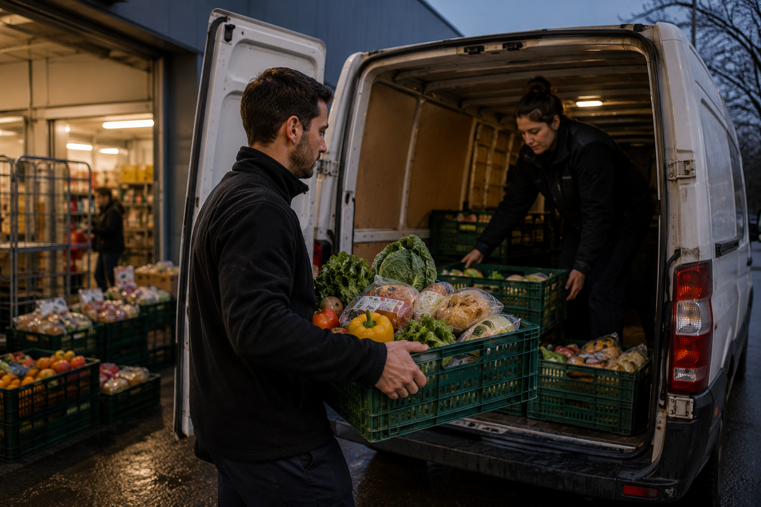 France Made It Illegal for Supermarkets to Throw Away Food: Where the Unsold Groceries Go 4 06 loading fresh food into delivery van