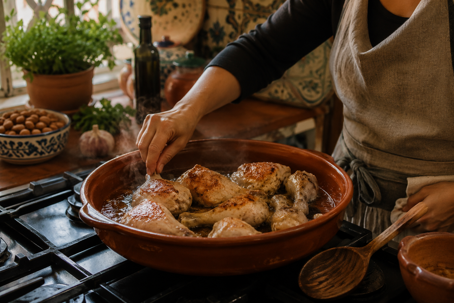 How to Make Pollo en Pepitoria: The Almond-Saffron Chicken Spanish Royalty Ate 5 Pepitoria 2