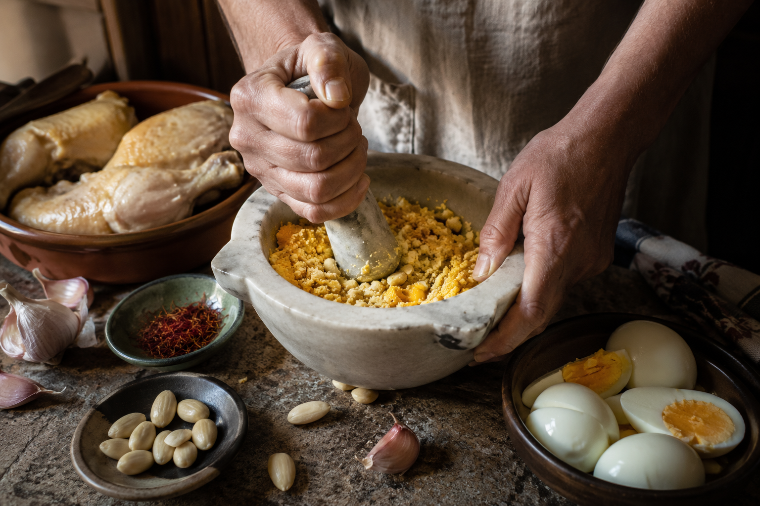 How to Make Pollo en Pepitoria: The Almond-Saffron Chicken Spanish Royalty Ate 3 Pepitoria 3