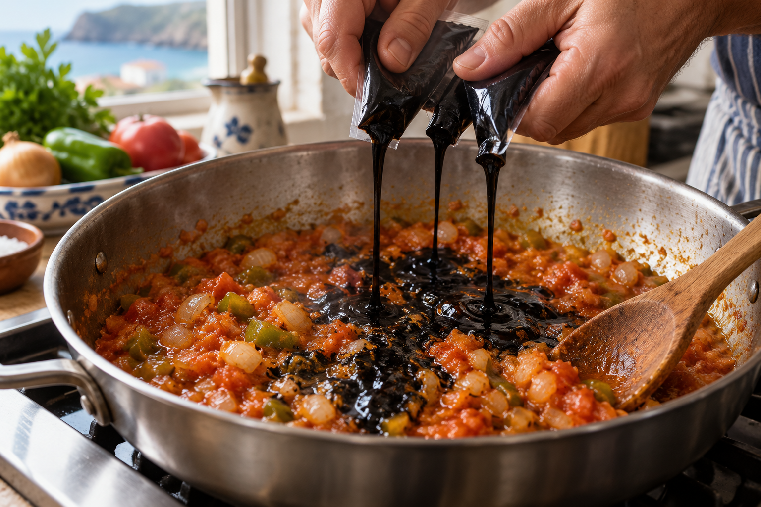 How to Make Spanish Basque Txipirones en Su Tinta: Squid in Its Own Ink, the Dish That Scares Everyone at First 5 Txipirones 4