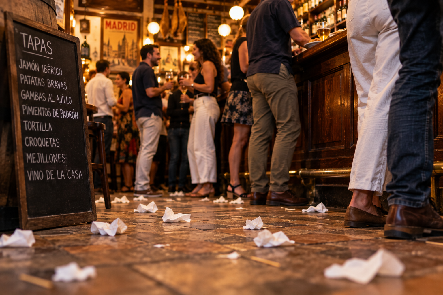 Spaniards Throw Napkins on the Bar Floor and It Means the Bar Is Good: The Messiest Compliment in Europe 1 napkins 1