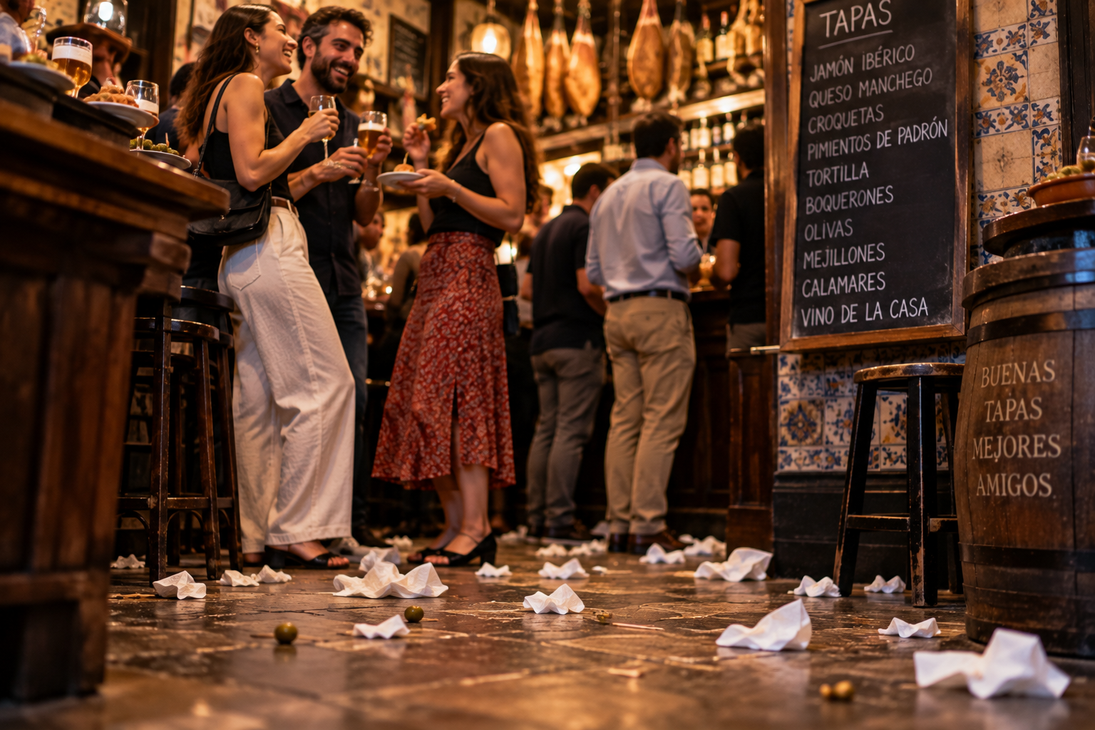 Spaniards Throw Napkins on the Bar Floor and It Means the Bar Is Good: The Messiest Compliment in Europe 2 napkins 2