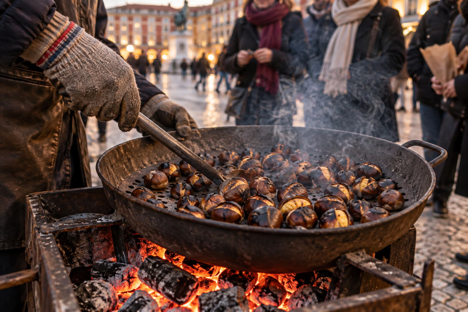 Roast Chestnut Season Starts on European Streets in October: The Ritual and the One-Pan Home Version 2 road chestnut 2