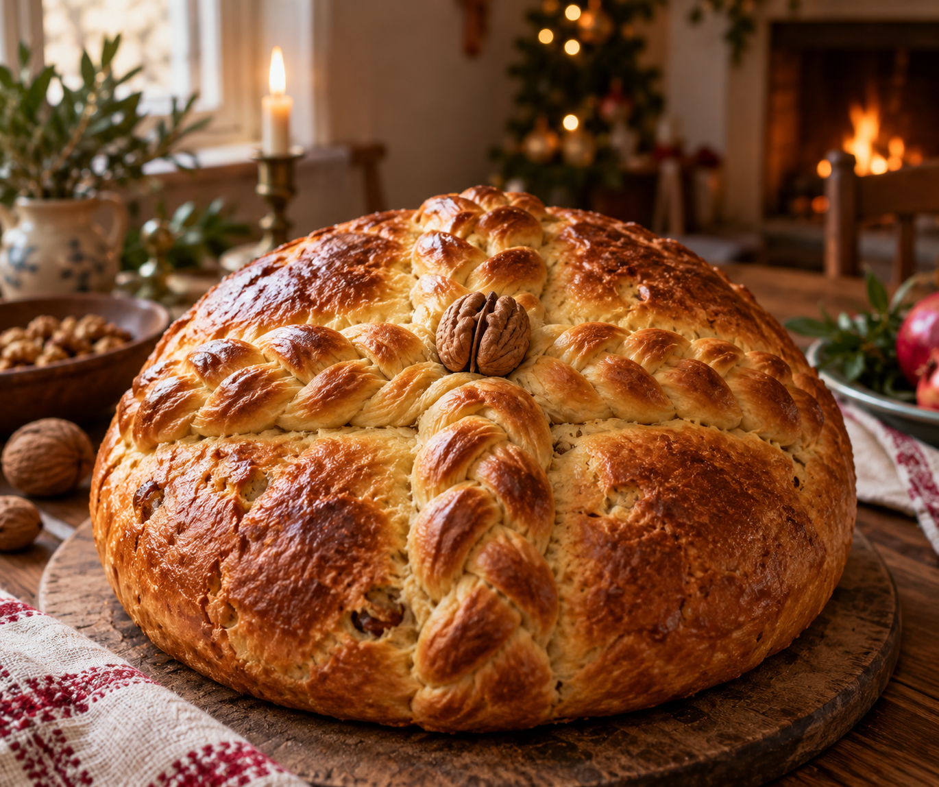 Christopsomo Is Greece's Christ Bread With a Cross of Dough on Top: The Loaf Baked for One Night a Year 1 Christopsomo 1