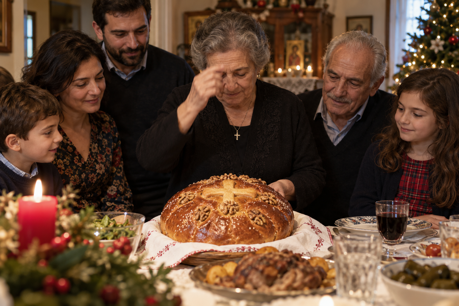 Christopsomo Is Greece's Christ Bread With a Cross of Dough on Top: The Loaf Baked for One Night a Year 2 Christopsomo 4