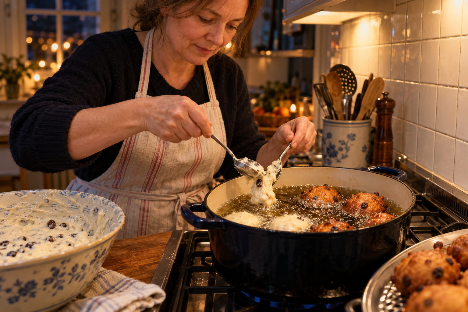 Oliebollen Are the Dutch New Year's Doughnuts Fried in the Street: The Recipe Families Make on December 31 4 Oliebollen 4