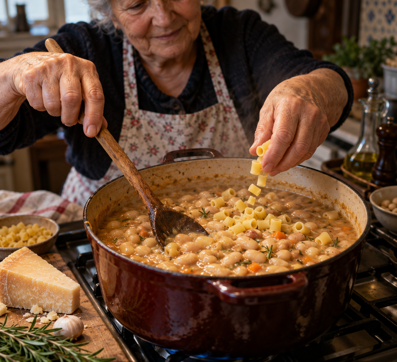 Pasta e Fagioli Is What Italian Grandmothers Make When the Pantry Is Almost Empty: Beans, Pasta, and Nothing Wasted 2 fagioli 3