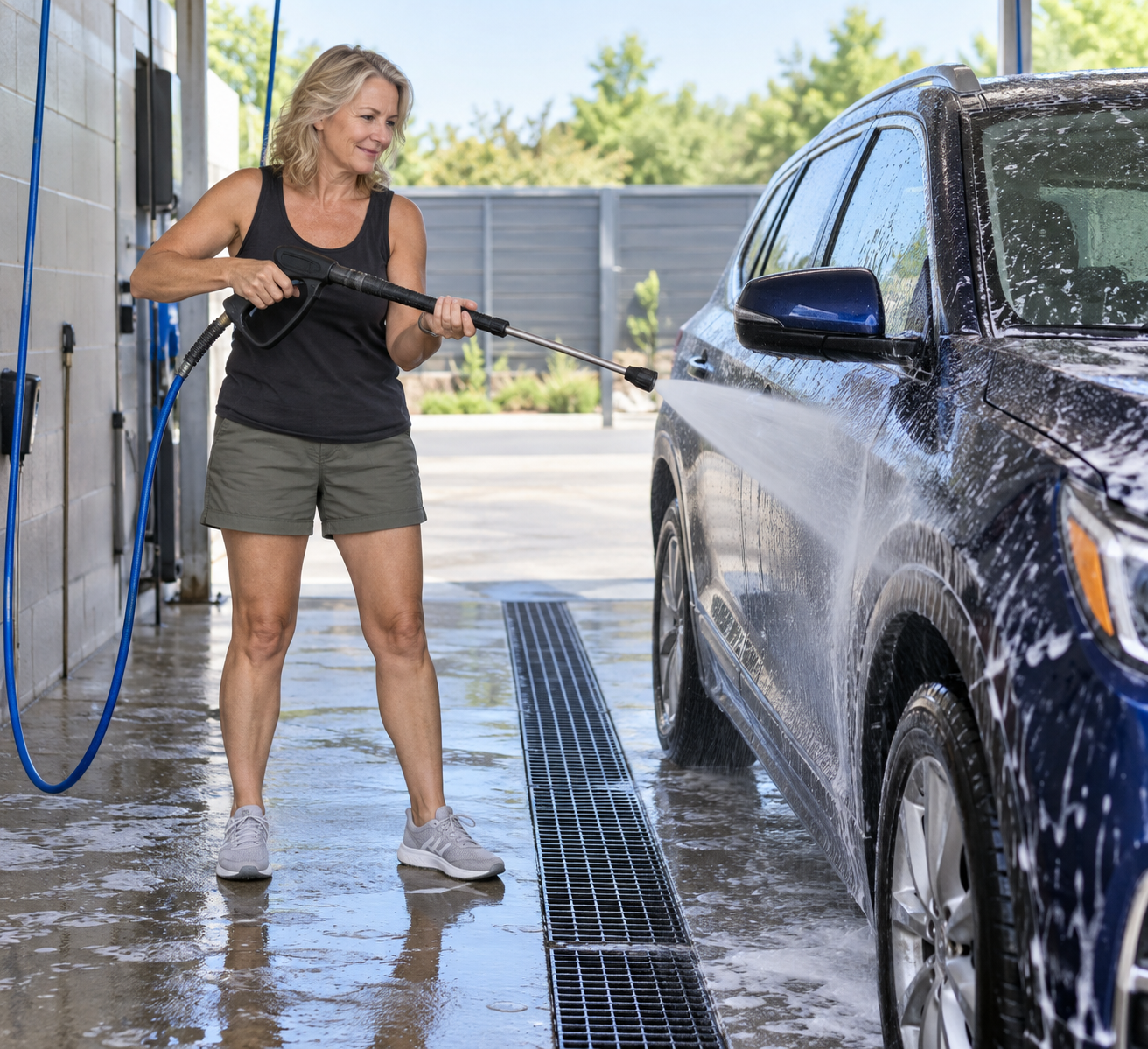 Washing Your Car in Your Own Driveway Is Illegal in Germany: The Water Rule That Explains Why German Streets Look Like That 3 washing car 3